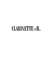 Partition clarinette , partie, quintette, Op.44, Quintett Concertante