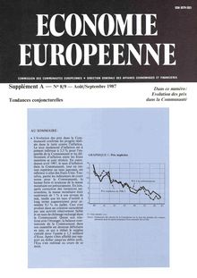 ECONOMIE EUROPEENNE. Supplément A â€” N° 8/9 â€” Août/Septembre 1987