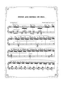Partition No. 9: Gruß ans Bethli im Mai, Schweizerweisen, Op.60