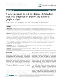 A new measure based on degree distribution that links information theory and network graph analysis