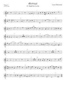 Partition ténor viole de gambe 2, octave aigu clef, madrigaux pour 5 voix par  Luca Marenzio par Luca Marenzio