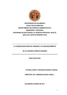 La jurisdicción especial indígena y su reconocimiento en el sistema jurídico español