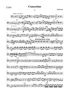 Partition violoncelles, Concertino pour hautbois, Op.110, F, Kalliwoda, Johann Wenzel