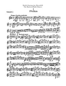 Partition violons I, pour Bartered Bride, Prodaná nevěsta / Die Verkaufte Braut par Bedřich Smetana