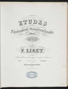 Partition Études d exécution transcendante (S.139/1-7), Collection of Liszt editions, Volume 8