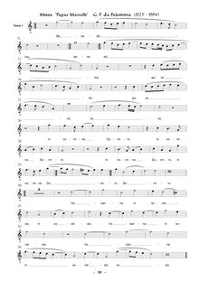 Partition ténor 1 , partie [G2 clef], Missa Papae Marcelli, Palestrina, Giovanni Pierluigi da par Giovanni Pierluigi da Palestrina