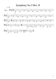 Partition basson, Symphony No.2 en E-flat major, E♭ major, Chase, Alex par Alex Chase
