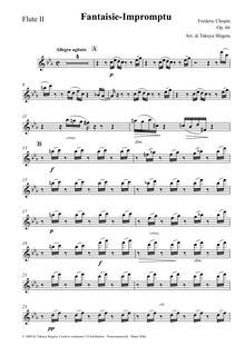 Partition flûte 2, Fantaisie-impromptu, C♯ minor, Chopin, Frédéric