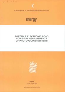 Portable electronic load for field measurements of photovoltaic systems