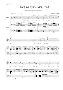 Partition Song et piano, pour singing Congregation EG 122, Den syngende Menighed