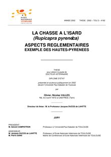 LA CHASSE A  L'ISARD (Rupicapra pyreneïca) ASPECTS REGLEMENTAIRES