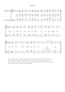 Partition Ps.64: Erhör mein Stimm, Herr, wenn ich klag, SWV 161, Becker Psalter, Op.5