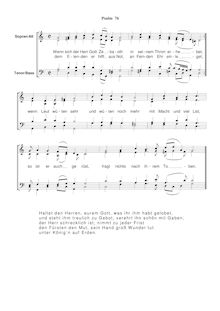 Partition Ps.76: en Juda ist der Herr bekannt, SWV 173, Becker Psalter, Op.5