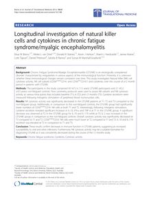 Longitudinal investigation of natural killer cells and cytokines in chronic fatigue syndrome/myalgic encephalomyelitis