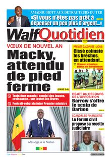 Walf Quotidien n°8928 - du mercredi 29 décembre 2021