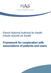Cadre de coopération avec les associations de patients et d’usagers - Framework for cooperation with associations of patients and users