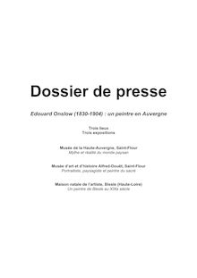 Dossier de presse -  Edouard Onslow, un peintre en Auvergne au XIXe ...