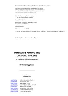 Tom Swift Among the Diamond Makers, or, the Secret of Phantom Mountain