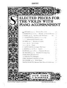 Partition de piano, Berceuse No.2, Op.20, F major, Renard, Félix