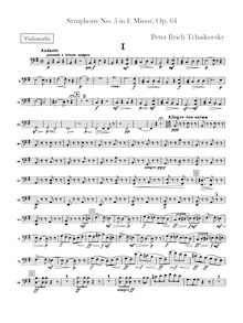 Partition violoncelles, Symphony No.5, E minor, Tchaikovsky, Pyotr