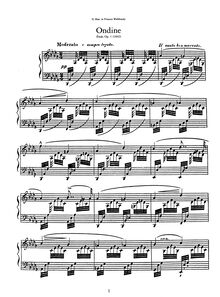Partition complète, Ondine, Op.1, Rubinstein, Anton