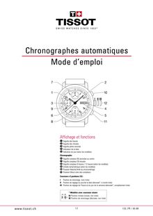 Mode d emploi pour les chronographes automatiques de chez Tissot.