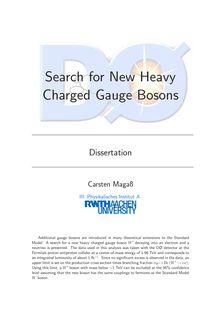 Search for new heavy charged gauge bosons [Elektronische Ressource] / vorgelegt von Carsten Martin Magaß