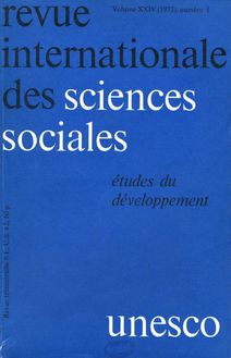 Etudes du développement; International social science journal; Vol ...