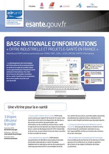 Une plaquette d information - esante.gouv.fr