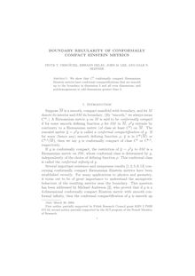 BOUNDARY REGULARITY OF CONFORMALLY COMPACT EINSTEIN METRICS