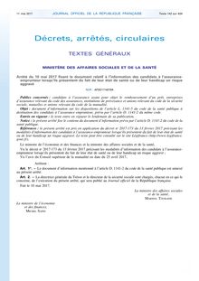 Journal officiel de la République française - N° 110 du 11 mai 2017