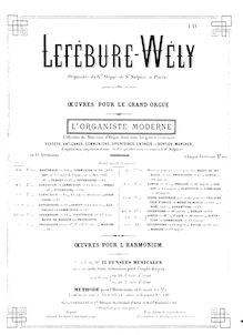 Partition 2me Livraison, L Organiste Moderne, Lefébure-Wély, Louis James Alfred