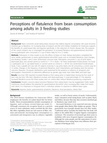 Perceptions of flatulence from bean consumption among adults in 3 feeding studies