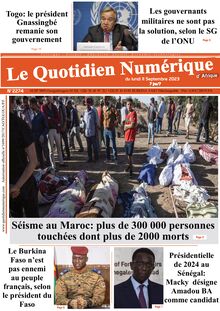 Le Quotidien Numérique d Afrique N 2274 Du 11/09/2023