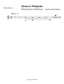 Partition hautbois d Amore 3, Hymn to Wikipedia, D major, Matthews, John-Luke Mark