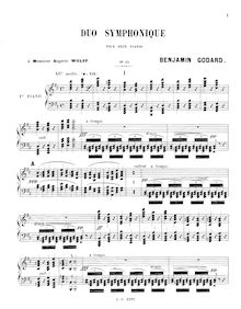 Partition Piano 1, Duo symphonique, Op.34, Godard, Benjamin