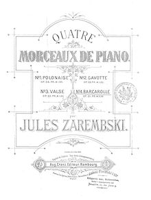 Partition complète, Barcarolle, Op.31, Zarębski, Juliusz