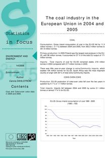 The coal industry in the European Union in 2004 and 2005