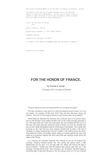 For The Honor Of France - 1891
