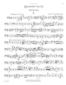 Partition violoncelle, corde quatuor No.3 en D major, Op.70, D major