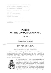 Punch, or the London Charivari, Volume 99, September 13, 1890