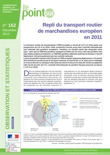 Repli du transport routier de marchandises européen en 2011.