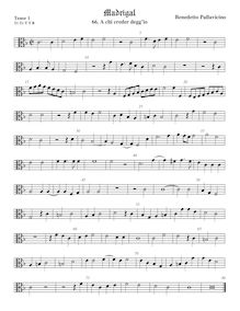 Partition ténor viole de gambe 1, alto clef, Il quinto libro de madrigali a cinque voci. par Benedetto Pallavicino