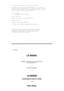 Le Bossu, Tome Premier par Paul Féval