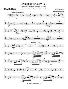 Partition Basses, Symphony No.39  Irish Green , G major, Rondeau, Michel par Michel Rondeau