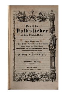 Partition Complete Book, Deutsche Volkslieder mit ihren Original-Weisen par German Folk Songs