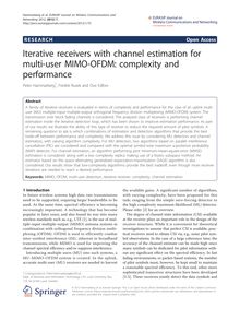 Iterative receivers with channel estimation for multi-user MIMO-OFDM: complexity and performance
