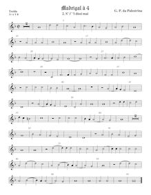 Partition viole de gambe aigue, Madrigali a Quattro Voci, Palestrina, Giovanni Pierluigi da par Giovanni Pierluigi da Palestrina