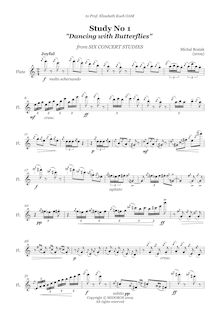 Partition No.1, Six Concert études pour flûte Solo, Rosiak, Michal