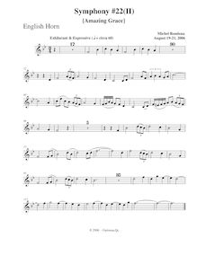 Partition anglais cor, Symphony No.22, C minor, Rondeau, Michel par Michel Rondeau